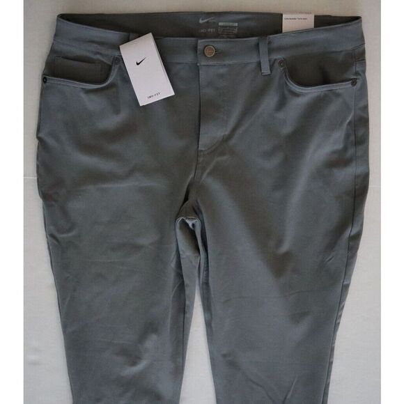 Nike BV6081 084 Women's Sz 14 Gray DRI-FIT Slim Fit Golf Pants - Picture 6 of 9